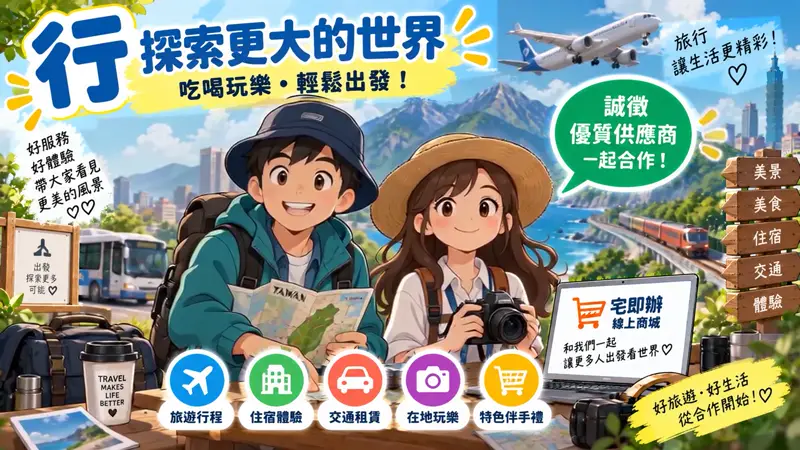 行｜旅遊出行新版合作影片畫面